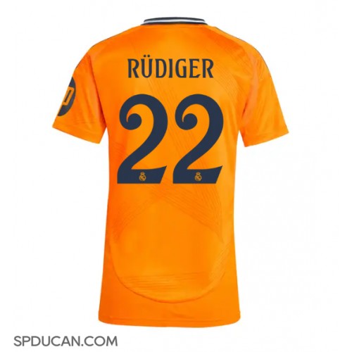 Zenski Nogometni Dres Real Madrid Antonio Rudiger #22 Gostujuci 2024-25 Kratak Rukav